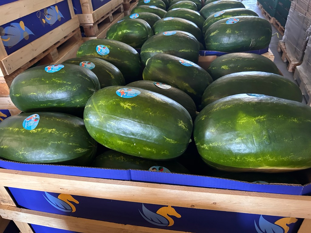 Watermelons ready to load